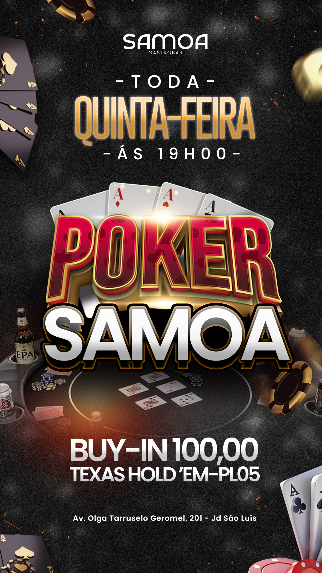 Poker Samoa — Toda Quinta